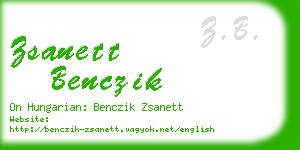 zsanett benczik business card